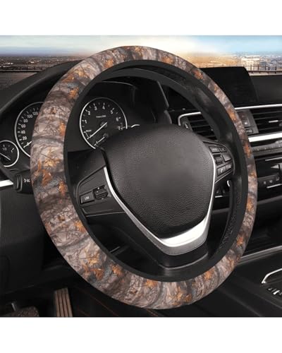 Steering Wheel Cover Accessories Neoprene Cover Non-Slip Breathable Easy to Install Suitable for Women Men Girls for Car SUV Van Truck Universal 14.5-15.5 Inch Oak Leaf - color: Oak Leaf, size: 14.5-15.5 inch