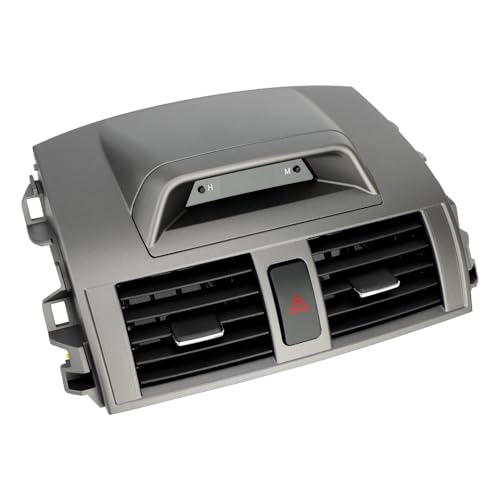 Center A/C Dash Air Vent Trim Cover, Console Outlet Grille Insert Panel With Emergency Switch Clock Button, Compatible with 2009-2013 Toyota Corolla Base CE LE XLE L S XRS, Replaces# 55670-02340 - color: with Clock, size: Air Vent