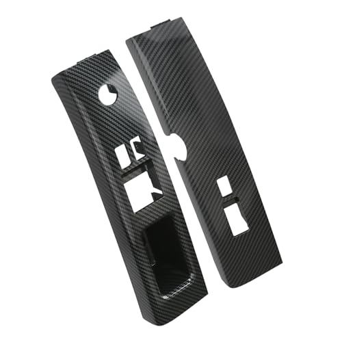 Pair Window Switch Bezel Cover Front Left&Right Side Door Switch Panel Trim Carbon Fiber Compatible with 2003-2005 Nissan 350Z Replaces 80961-CD000 80960-CD000 - color: Carbon Fiber Left&Right, size: Fit for 2003-2005 350Z