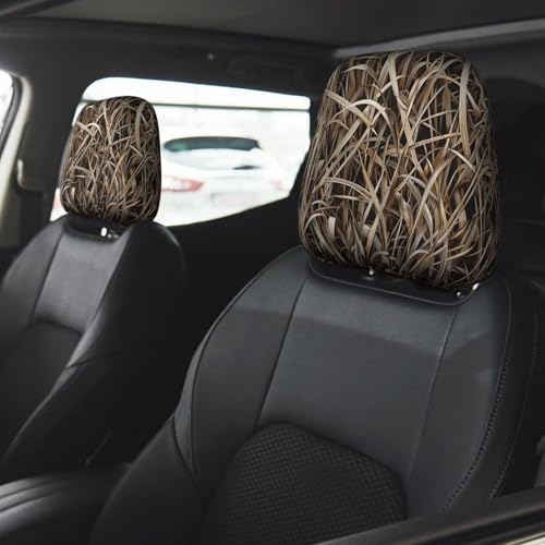 Camouflage Car Headrest Cover Army Camo Universal Auto Head Rest Protector Brown Jungle Soft Breathable Seat Pillow Protective Wrap Covers Fit Most Cars Sedan Van Vehicles - color: Camo