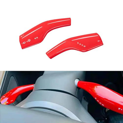 YHCDSEA Steering Lever Cover for Tesla Model 3/Y, Gear Shift Cover Accessory - Decorative Cover (Red) - style: Red
