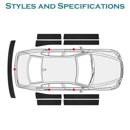 Bilisin 9PCS Car Door Sill Protector Compatible with Honda CRV 5th Gen 2017-2022,Carbon Fiber Leather Auto Trunk Door Sill Entry Guard Scratch Protector Accessories - size: for CRV 5th Gen 2017-2022