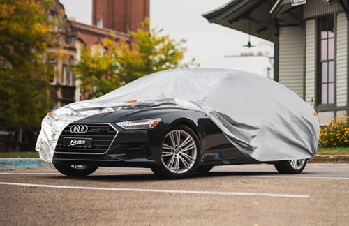 Kayme 6 Layers Car Cover Custom Fit for Audi A7 S7 RS7 (2010-2025) Waterproof All Weather for Automobiles, Outdoor Full Cover Rain Sun UV Protection.Silver - size: 2. Custom Fit Audi A7 S7 RS7