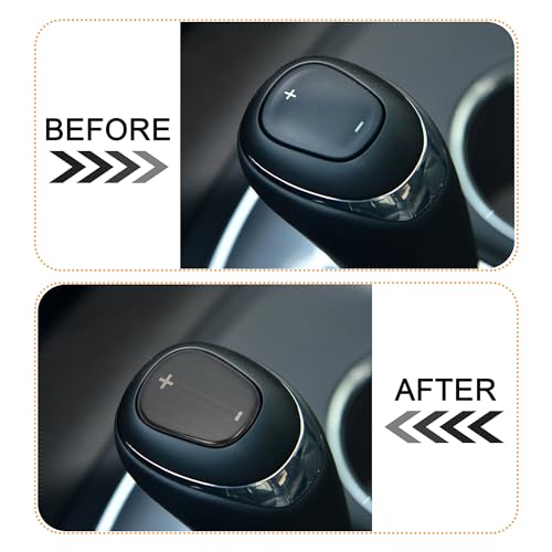 TOMALL Stainless Steel Car Gear Shift Knob Cover Compatible with Chevy Equinox 2018-2020 Shift Panel Trim Gear Lever Cover for Car Interior Car Accessories (Black Brushed) - color: Stainless Gear-Black Brushed