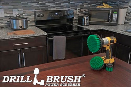 Kitchen Cleaning Supplies Set - Tile Electric Spin Scrubber - Stainless Steel Cleaner for Stove, Sink, and Oven - Household Cleaning Tools - Green Medium Stiffness Nylon Brush - Cast Iron Scrubber - color: Green