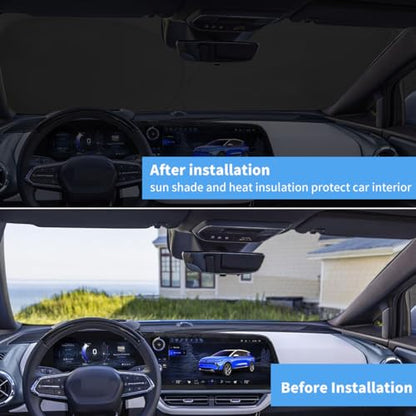 Windshield Sun Shade for Chevrolet Equinox 2018 2019 2020 2021 2022 2023 2024 Accessories Fit Chevy Window Sunshade Sun Visor Windshield Cover, 4 Layers UV Protector Car Accessories Shield Shade - size: G1. for Chevy Equinox 2018-2024
