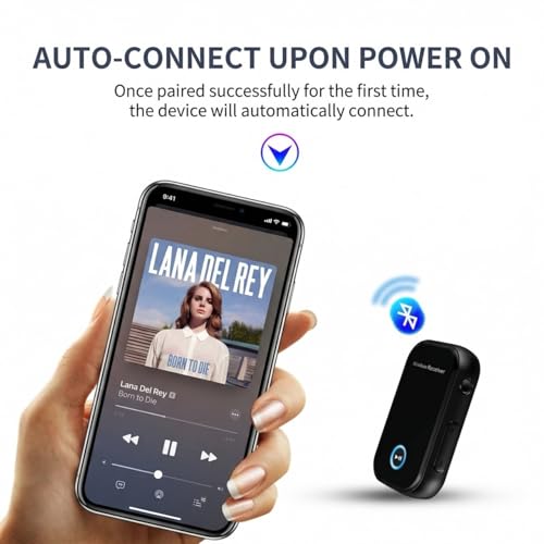 Bluetooth AUX Adapter for Car,3.5mm Wireless Receiver,AUX Bluetooth Car Adapter,Hands-Free Call for Cars, Speakers, Stereo Systems and Headphones
