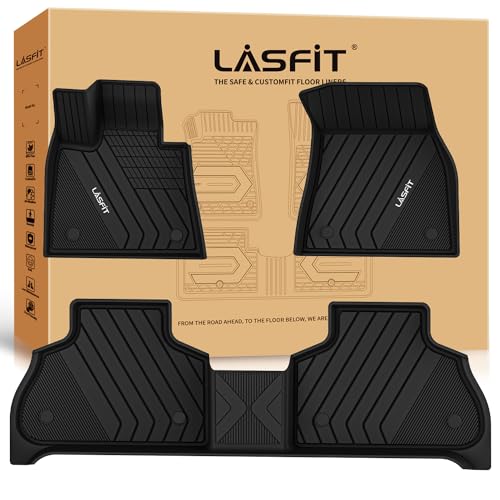 LASFIT Floor Mats Fit for BMW X5 New 2019-2025 2026 All Weather Floor Liners Custom Fit TPE Mat Front & Rear Rows Car Mat Full Set for 50i M50i M 45e 50e 40i M60i(Only for 5 Passengers), Black - size: 3) X5 2019-2026 | Floor Mats