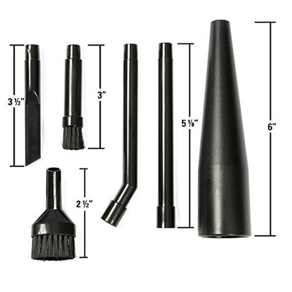 Multi FIT Wet Dry Shop Vacuum Accessories VT1215 Micro-Cleaning Vac Attachment Kit for Compact Wet Dry Vacuum Cleaners, 1-1/4-inch Accessories for Precision Cleaning