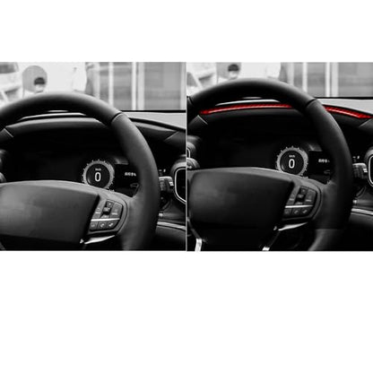 Real Red Carbon Fiber Car Dashboard Speedometer Tachometer Side Strip Sticker Auto Interior Trim Compatible with Ford Explorer(U625) XLT/Limited/ST/Platinum/Platinum Hybrid 2020 2021 2022 2023 - color: Dash Trim