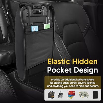 Shademax Center Console Cover for Nissan Pathfinder 2022-2025 2026 Armrest Cover Cushion Pad Arm Rest Cover Leather Console Lids Protector Middle Console Cover for Pathfinder Accessories Anti-Scratch - size: For Nissan Pathfinder 2022-2026
