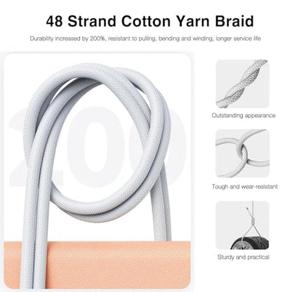 10FT 2pack USB A to USB C Woven Cable Compatible for IPhone 17/16E/16/15, 17Air, 15 16 17 Pro Max, Plus Charger Charging Cord, USB C CarPlay Cable for AirPods 4, AirPods Pro (2nd/3rd Gen) Charger Cord - size: 10FT, style: USB A to USB C 2pack