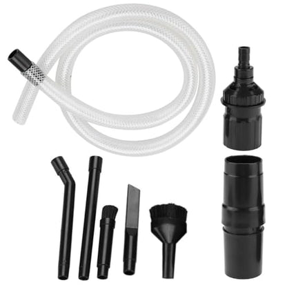 8-Piece Universal Micro Shop Vacuum Kit - Flexible and Multi-Purpose Vacuum Attachments - Crevice Tool, Brush, Nozzle, and Extension Wands, Ideal Shop Vac Attachment Replacement