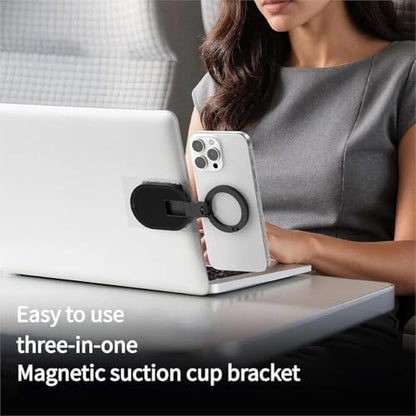 3-in-1 Suction Magnetic Phone Holder,2026 New Foldable & 360°Rotatable Phone Holder, Universal Portable Phone Stand for Car Dashboard, Gym, Kitchen, Office (1PCS)