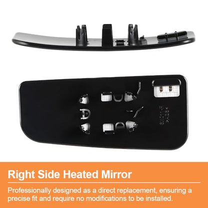 Senzeal Passenger Side Heated Lower Mirror Glass Replacement for Ford F150 Truck 2015-2020 Ford F250 F350 Super Duty F450 F550 Truck 2017-2022 Towing Mirror FL3Z17K707J (Right Side) - size: Passenger Lower Side (Right)