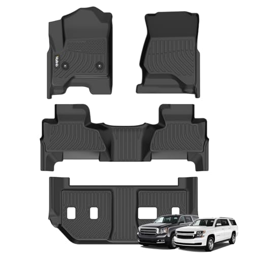 Wailtnb-All Weather Floor Mats for Chevrolet Suburban & GMC Yukon XL 2015-2020 Custom Fit Chevy Suburban & Yukon XL 2015-2020 Waterproof Durable Accessories for Suburban - style: 30|For Suburban/Yukon XL | 2015-2020 | Mats