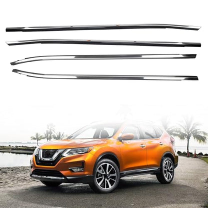 Dasbecan 4Pcs Weatherstrip Window Seal Car Window Moulding Trim Compatible with 2014-2020 Nissan Rogue Replace 80820-4CL0A, 80821-4CL0A, 82820-4CL0A, 82821-4CL0A