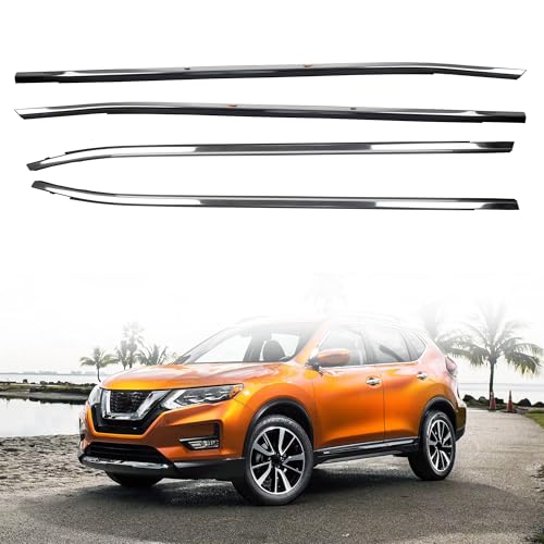 Dasbecan 4Pcs Weatherstrip Window Seal Car Window Moulding Trim Compatible with 2014-2020 Nissan Rogue Replace 80820-4CL0A, 80821-4CL0A, 82820-4CL0A, 82821-4CL0A