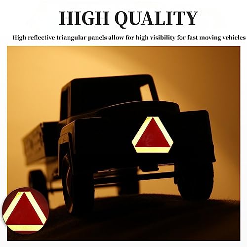 Slow Moving Vehicle Sign,Slow Moving Vehicle Triangle Golf Cart Accessories，14"X16", Safety Triangle Road Sign，for Farm Vehicles ，Golf Carts ，Tractor and Maintenance Vehicles