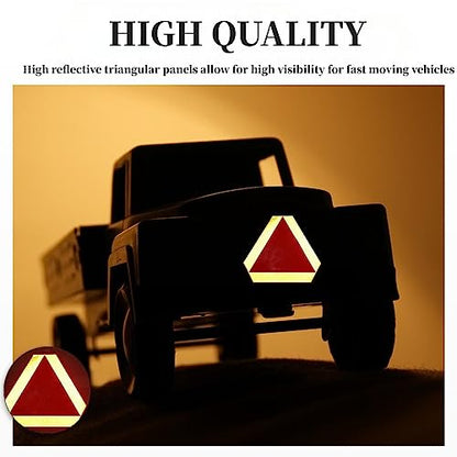 Slow Moving Vehicle Sign,Slow Moving Vehicle Triangle Golf Cart Accessories，14"X16", Safety Triangle Road Sign，for Farm Vehicles ，Golf Carts ，Tractor and Maintenance Vehicles