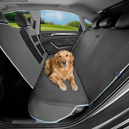 Skechers Dog Car Seat Cover for Pets GOGA MAT, Seat Extender for Dogs Waterproof Seat Cover Hammock Heavy Duty Scratch Proof Nonslip Durable Back Seat Covers for Cars Trucks and SUVs,Gray - color: Gray