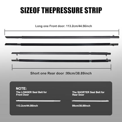 Window Molding Trim Seal for Honda Civic 2006-2011 Accessories, Outer Door Black Rubber Weather Stripping Belt, Replacement 72450-SNA-A01 (4PCS) - size: 2006-2011 Honda Civic