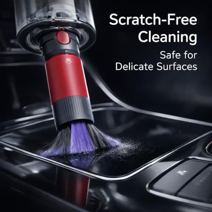 Self-Cleaning Soft Dust Brush Attachment Compatible with Dyson V7, V8, V10, V11, V15 – Scratch-Free Bristles for Delicate Surfaces – Premium Dusting Tool for Home and Car Cleaning - style: Scratch-Free Dusting