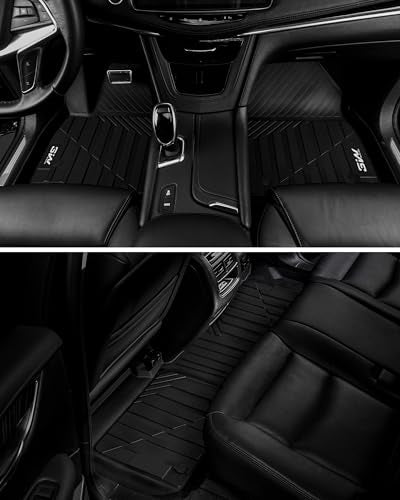3W Floor Mats & Cargo Liner & Seat Back Mats for 2021-2026 (Only 7 Seats) Chevrolet Chevy Tahoe/GMC Yukon (Not Fit Yukon XL)/Cadillac Escalade (Not Fit Escalade ESV),All Weather Full Set Car Mats - size: Chevy Tahoe 7s 21-26 Full Set