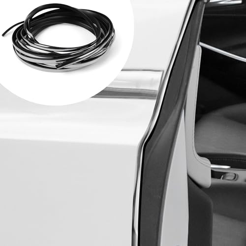 Car Door Edge Guard, 16.4Ft (5M) U Shape Car Door Edge Trim, Anti-Collision Automotive Door Edge Trim Seal Protector, Universal Anti-Scratch Vehicle Protection Accessories (Silver) - color: Silver