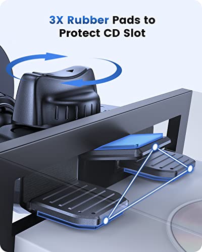 OQTIQ for MagSafe CD Phone Mount[Hollow Ring Design] Magnetic Phone Holder for Car CD Phone Holder Mount for iPhone 16 15 14 13 Pro Max Mini Plus MagSafe Case All Phones - color: Black-Magsafe