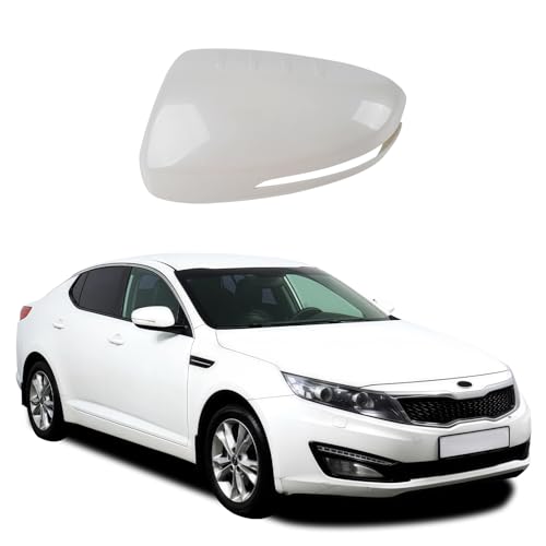 Glossy White Side Mirror Cover Caps Replacement for 2011-2015 Kia Optima K5, Directly Replace Style, Not Sticker Style - color: Glossy White, size: Left Side