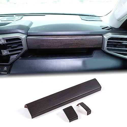 Aunginsy Central Control Dashboard Panel Strips Trim Compatible with Toyota Tundra/Sequoia 2022-2025 Car Center Console Dash Board Molding Panel Decorative Cover Protection ABS Interior Accessories - color: Oak Grain Pattern