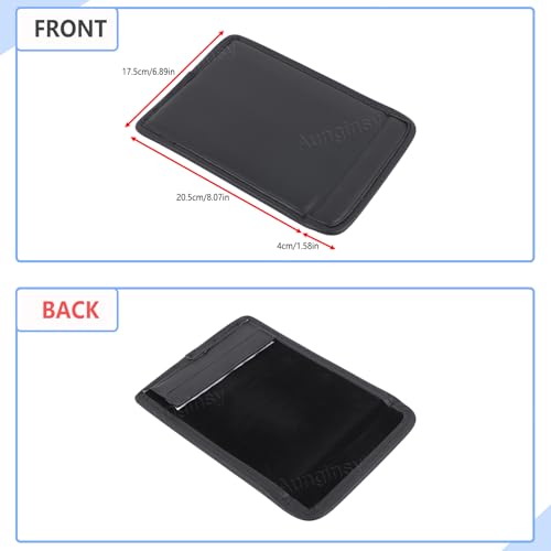 Aunginsy Armrest Hidden Storage Box Cover Lid Compatible with Toyota Tundra 2022 2023 2024 2025 2026, Car Center Console Organizer Tray Armrest Privacy Box Slot Cover Insert PU Leather Accessories - color: Black