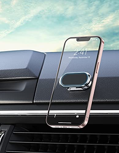 2 Pack Magnetic Phone Holder for Car, Upgrade Magnet - 360 Rotation and Easy Installation, Compatible with All Smartphones,Dashboard Car Phone Holder,Must be Used Together with Iron Sheets - color: Silver