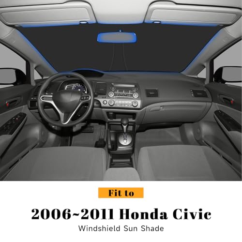 Car Windshield Sun Shade for Honda 2006-2011 Civic Accessories (OEM Design) Reflective Foldable Heat Insulation Sunshade for Ultimate Protection - size: for Honda 2006-2011 Civic