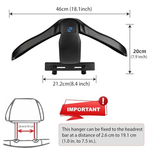 Car Clothes Hanger for Jacket Suit Shirt Auto Headrest Back Seat Coat Hangers (Universal) - style: Universal