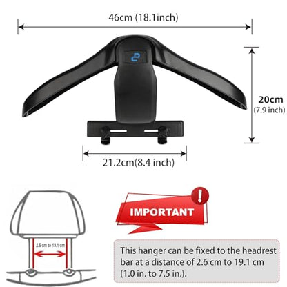 Car Clothes Hanger for Jacket Suit Shirt Auto Headrest Back Seat Coat Hangers (Universal) - style: Universal