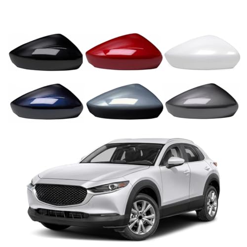 Car Rearview Mirror Cap Cover Replacement For Mazda CX-30 CX30 2020 2021 2022 2023 2024 (Tungsten Steel Gray, Left) - color: Tungsten Steel Gray, size: Left