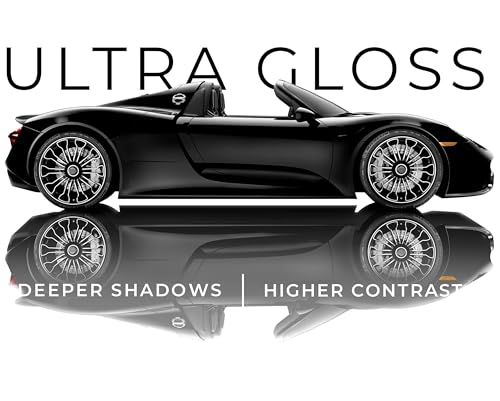 VViViD+ Ultra Gloss Premium Vinyl Car Wrap Film (45ft x 5ft, Gloss Piano Black) - color: Gloss Piano Black, size: 45ft x 5ft