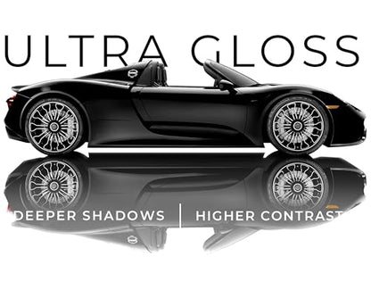VViViD+ Ultra Gloss Premium Vinyl Car Wrap Film (45ft x 5ft, Gloss Piano Black) - color: Gloss Piano Black, size: 45ft x 5ft