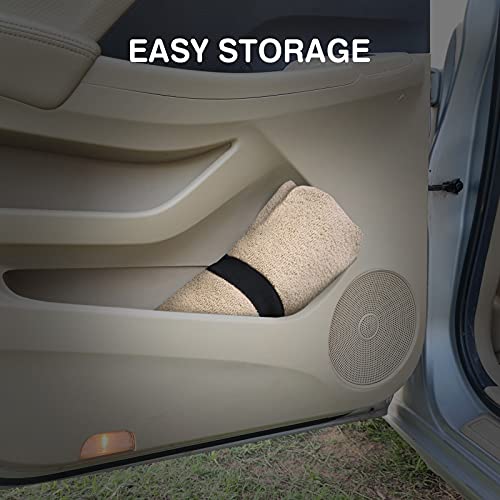Leader Accessories Towel Waterproof Car Seat Cover Beige for Trucks SUV Seats Fitness Athletes Pets Gym and Water Sport - color: Towel Beige 1pcs