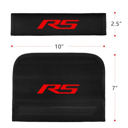 2PCS Seat Belt Covers Compatible with Chevy Camaro RS Accessories, Seatbelt Shoulder Strap Pads Safety Belt Cushions Protective Sleeves - color: Seat Covers-RS