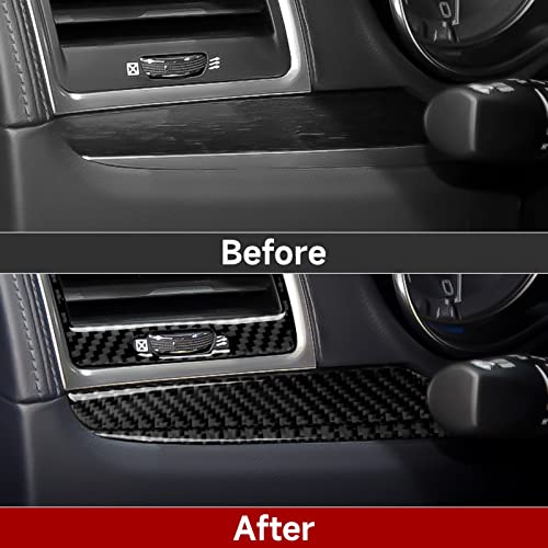 Car Dashboard Cover Decals for 2011-2023 Chrysler 300 / 300C / 300S / Limited/Touring/Base Accessories Carbon Fiber Interior Stickers - color: Dashboard Cover