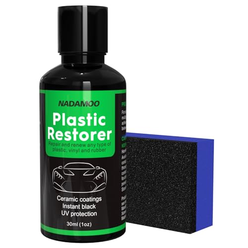 NADAMOO Plastic Restorer, Highly Concentrated Ceramic Coating for Cars, Back to Black Automotive Exterior and Interior Trim Scratch Remover Kit, Restore Faded Plastic, Vinyl & Rubber, 30ml - size: 30ml
