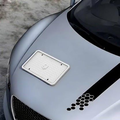Rightcar Solutions Car Plate Frame, Silicone License Plate Frame, Rust-Proof Rattle-Proof Weather-Proof License Plate Holder for Front or Rear, White, 1 Pack - color: White