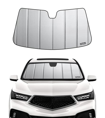 Pigenius Windshield Sunshade for Acura MDX 2014-2020, Premium Grey Leather Finish - color: SafeGuard, size: 2014-2020 Mdx