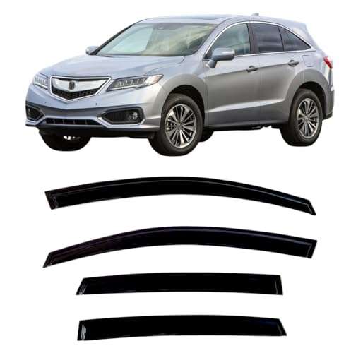 4Pcs Window Visors Vent Deflectors for Acura RDX 2013-2018 Rain Guards Shade - size: RDX 2013-2018