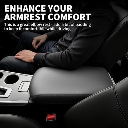 Center Console Armrest Cover Compatible with Nissan Altima 2013-2018 Accessories, Premium Leather Arm Rest Cover Pad, Car Middle Console Cover (Black) - size: 2013-2018 Nissan Altima