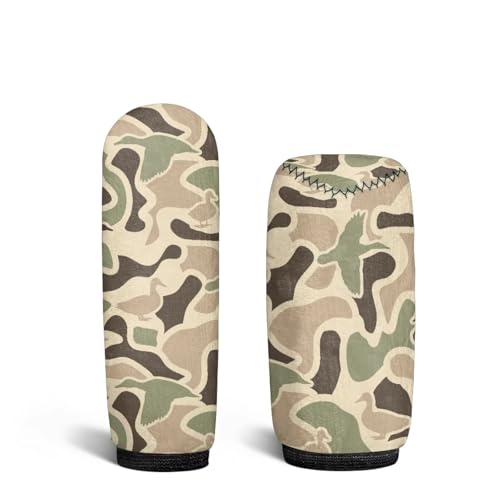 Handbrake and Gear Shift Knob Cover 2 Piece Automobile Hand Brake Cover Car Interior Accessories - color: Duck Camo-B