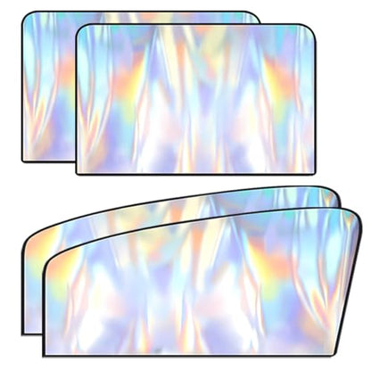 4PCS Car Side Window Sun Shade, UV Protection Car Windshield Window Cover, Magnetic Auto Front & Rear Seat Privacy Curtain for Baby, Universal Camping Accessories for Block Sunlight (4PCS) - size: Front & Rear